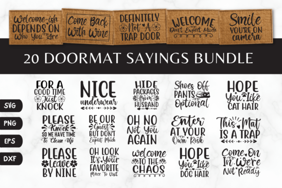 20 Funny Doormat Quotes SVG Bundle Review