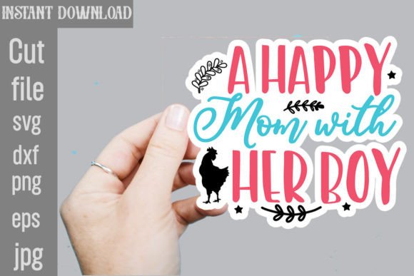 A Happy Mom with Her Boy SVG Stickers Review