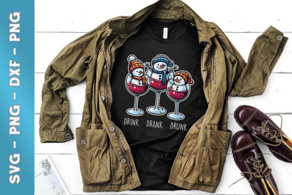 Drink Drank Drunk Funny Snowman Xmas SVG Review