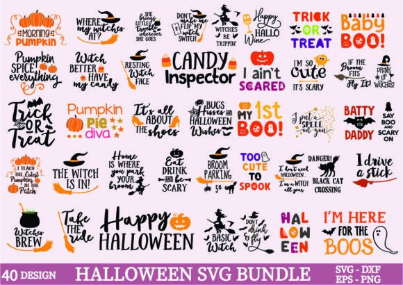 Halloween SVG Bundle, Boo Quotes PNG Review